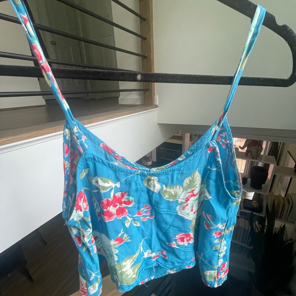 Floral Blue Women's Top